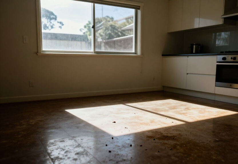Rodent droppings and damage in a Regentville home before treatment